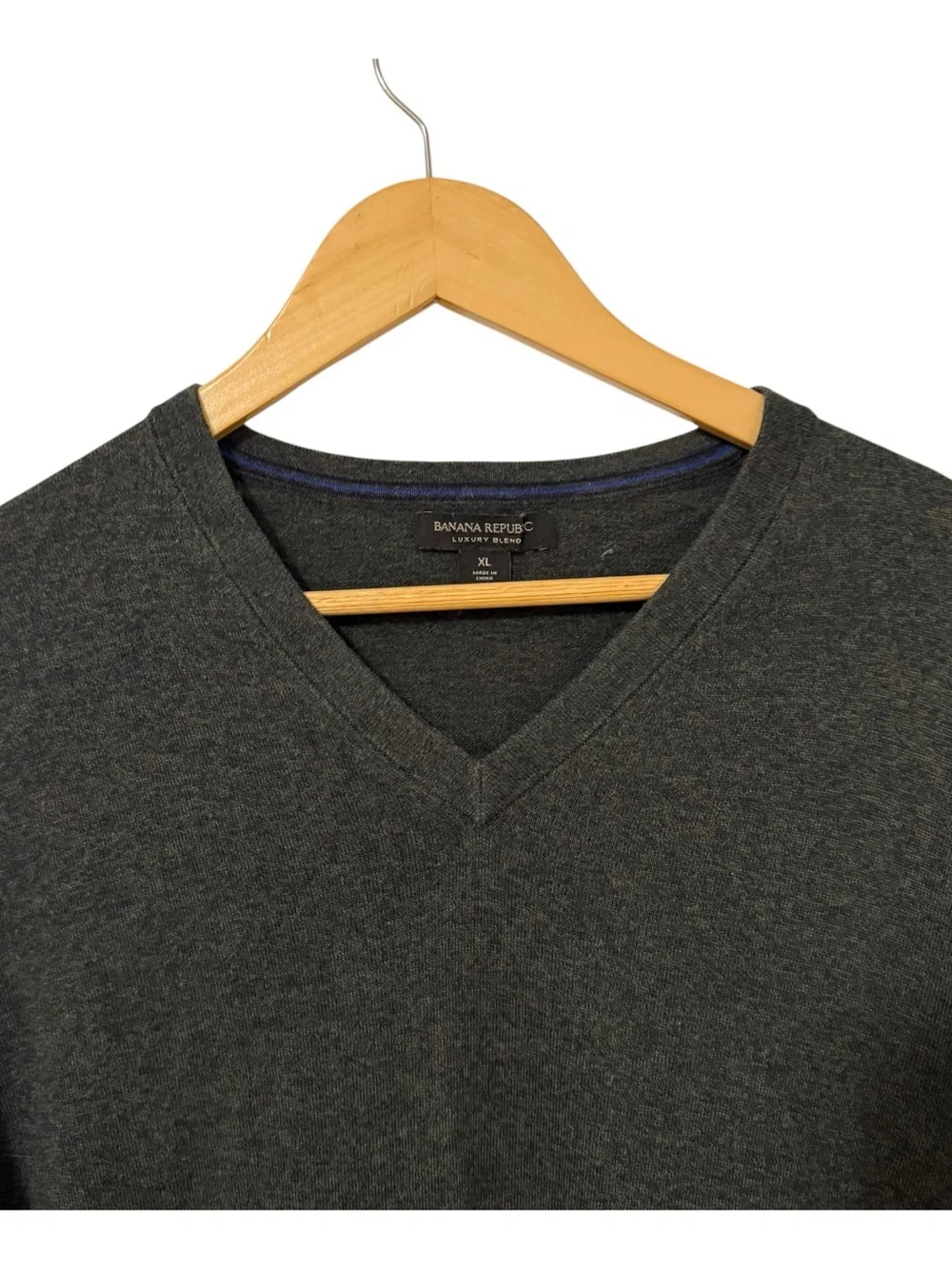 Banana Republic Luxery Blend Silk Cotton Cashmere V-Neck Sweater Men’s XL Green